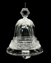 Фигурка декоративная Колокольчик с серебристым глиттером на подвеске 9,5 см акрил Фигурка декоративная Колокольчик с серебристым глиттером на подвеске 9,5 см акрил