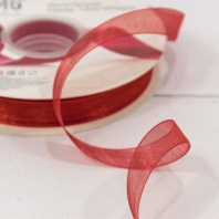 Лента Органза 1,5см*100ярд Красный 1/13 1/52 Лента Органза 1,5см*100ярд Красный 1/13 1/52