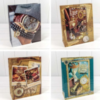 Пакет подарочный "Мужской" глянцевый ( микс) 26*32*10