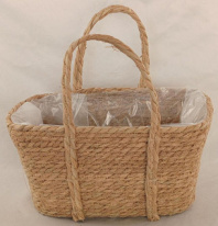 Корзина плетеная (рогоз): 33X23XH18  B27X15 B27X15, 1 шт.