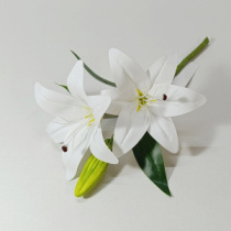 Цветок искусственный декоративный "Лилия", H35*D15 см., белый