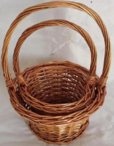 Набор корзин плетеных (ива): D24 H112 HH30 BD14, D20 H11 HH25 BD12, 2 шт., натуральный