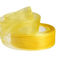 Лента органза,25mmx25yards, цв.золотой Лента органза,25mmx25yards, цв.золотой