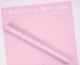 Пленка "FALL IN LOVE", 65 мкр, 57 см х 10 м, королевский розовый