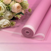 Плёнка 59см 800г матовая с двойной белой полосой 55мкм светло-пурпурный 