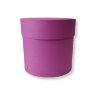 Коробка круглая 13,5*13,5 .фуксия