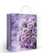 Пакет подарочный "Фиолетовые розы" Пакет подарочный "Фиолетовые розы"