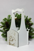 Декоративный ящик квадратный 140*125*h300 Нежность белый