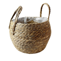 Корзина плетеная (рогоз): D25/29xH20xB24, 1 шт. Корзина плетеная (рогоз): D25/29xH20xB24, 1 шт.