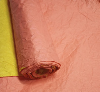 Бумага Эколюкс двухцветная оранжевый/желтый пастель 70см * 5 ярдов ± 5%