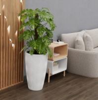 Кашпо "Флэйм" 24л (со вставкой 5л) (белый) М8883 Кашпо "Флэйм" 24л (со вставкой 5л) (белый) М8883