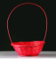 Корзина плетеная (бамбук), D19xH5*Н32  красная