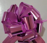 Бант-шар Металлик 30 мм , диаметр 12,7 см, розовый