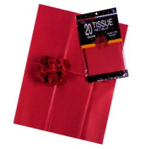 Тишью Бумага, 20  листов в упаковке, 30 грамм, 50cmx66cm, цв. красный
