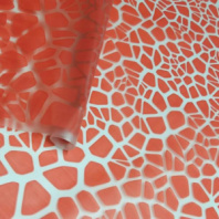 Пленка матовая с рисунком 50 мкр "Мозайка" красная 60см*10 ярд ± 5%