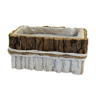 Кашпо деревянное 25*13H12,5, 1 шт., натур./белый Кашпо деревянное 25*13H12,5, 1 шт., натур./белый