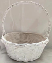 Корзина плетеная (ива) 40*H16*HH41, 1 шт., белый