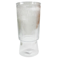 Акриловая ваза для цветов, интерьерная, диаметр 11,8cm, высота 24cm, цв. Прозрачный