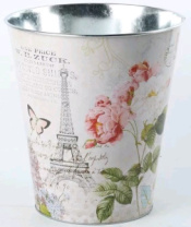 Декоративное кашпо "Однажды в Париже" D23XH26CM/B16, металл Декоративное кашпо "Однажды в Париже" D23XH26CM/B16, металл