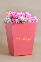 Трапеция с дном большая 225*180*180 с золот. тиснением "P.s. I love you" красный