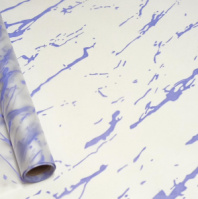 Пленка матовая с рисунком 50 мкр "Мрамор" сиреневый 60см*10 ярд ± 5%