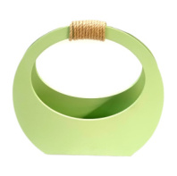 Кашпо сумка круглая маленькая 280*300*120 фисташковый Кашпо сумка круглая маленькая 280*300*120 фисташковый