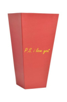 Трапеция прямоугольная 340*180*110 с золот. тиснением "P.s. I love you" красный Трапеция прямоугольная 340*180*110 с золот. тиснением "P.s. I love you" красный