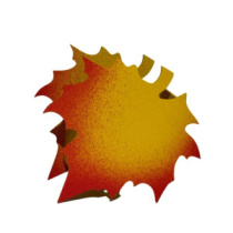 Декоративное кашпо "Кленовый лист" желто-красный