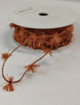 Шнурок декоративный мет оранжевый 25м 