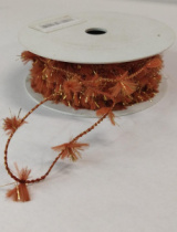 Шнурок декоративный мет оранжевый 25м 