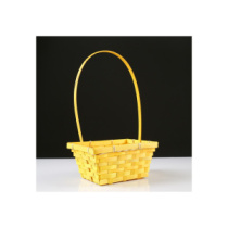 Корзина плетеная (бамбук), D22*11,5 Н9 желтая