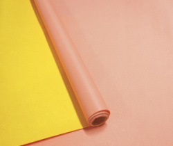 Бумага матовая пл. 60 гр. двухсторонняя .оранжевая/желтая  70 см*9 ярд ± 5%