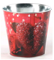 Декоративное кашпо "Сахарное сердце" D12,5XH12 CM B9, металл Декоративное кашпо "Сахарное сердце" D12,5XH12 CM B9, металл