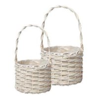 Набор корзин плетеных (ива) D20XH17/40CM. D14XH/33CM