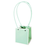 Пакет матовый "Мастхэв с белой окантовкой" 12,5*11,5*12,5см мятный Пакет матовый "Мастхэв с белой окантовкой" 12,5*11,5*12,5см мятный