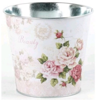 Декоративное кашпо "Красота природы" 15XH13,8CM/B11, металл Декоративное кашпо "Красота природы" 15XH13,8CM/B11, металл