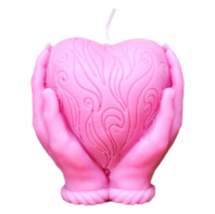 Свеча интерьерная "Сердце в руках" розовый 8 х 8 см Свеча интерьерная "Сердце в руках" розовый 8 х 8 см