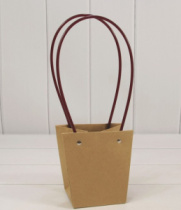 Пакет подарочный "Ваза для цветов" 12,5*12,8 крафт 