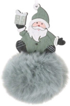 Декоративная подвеска Санта 12,5х8х8 см св.зеленый Декоративная подвеска Санта 12,5х8х8 см св.зеленый
