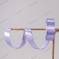 Лента атласная 2,5/25 горох сиреневый