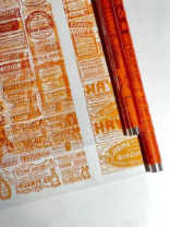 Пленка Газета винтажная оранжевая 70см*10ярд ± 5% Пленка Газета винтажная оранжевая 70см*10ярд ± 5%