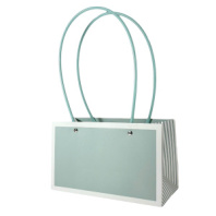 Пакет матовый "Мастхэв стайл" прямоугольный 22*10*13см тиффани лайт/белый