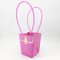 Пакет подарочный "Мастхэв" тисненый, 13,5х9,5х15 см, ярко-розовый