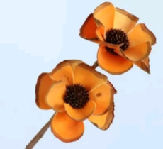 "Сакура" ручной работы длина 50 см 2 шт оранжевый