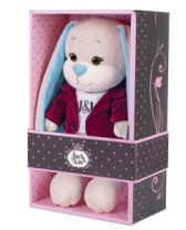 Мягкая Игрушка Jack&Lin, Зайчик Жак В Бархатном Пиджаке С Футболкой, 25 см, В Коробке