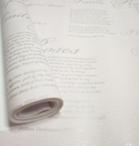 Полипленка матовая 80 мкр 60 см*8 м "Стихи" пудра/серебро