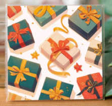 Карточка " Подарочные коробки" К422