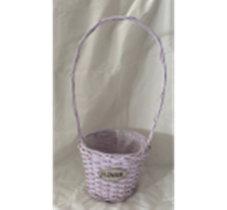Корзина (ива) 1 шт, круг, 26*18*55*17, сиреневый