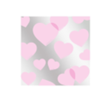 Набор матовой пленки металл " Love is Love " 58*58 см 20 листов розовый