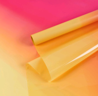 Пленка матовая/глянцевая "Gradient Flow" 58см*10м Манго/Малиновая-01  т.м.30